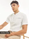 Buy Henley Tees Starting at Rs. 349 in various patterns.