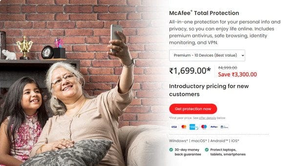 McAfee Coupons, Promo Codes & Offers | Cbshop.in