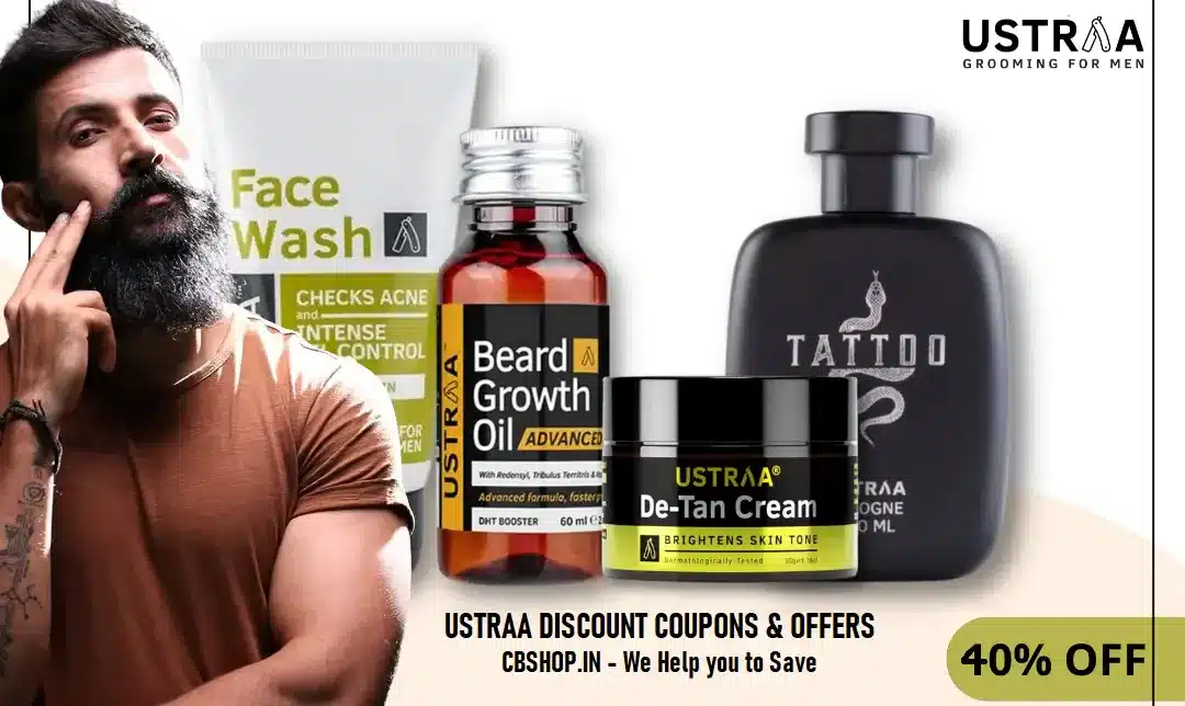 Ustraa Coupons - Up To 80% OFF Coupon Code - Cbshop.In