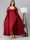 Satin luxury robe with Long Gown